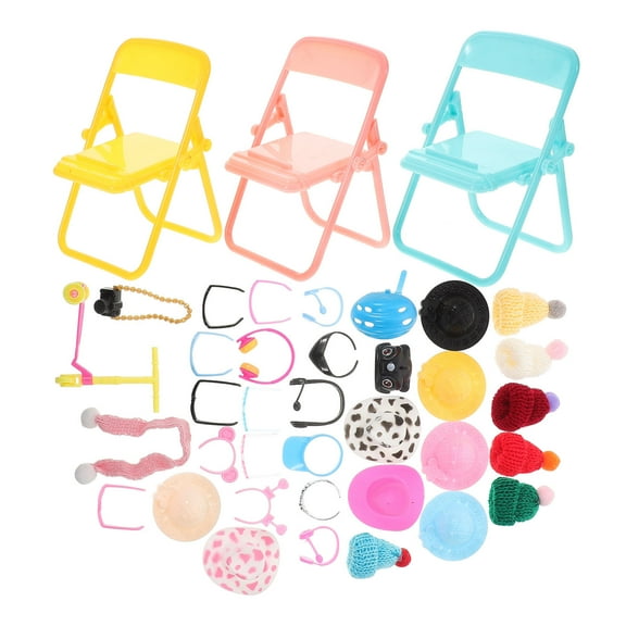 51pcs Mini Accessories Miniature Dollhouse Hat Sunglasses Mini Toys Pretend Travel Game Party Mini Things Stuff For Toy Figure Pet