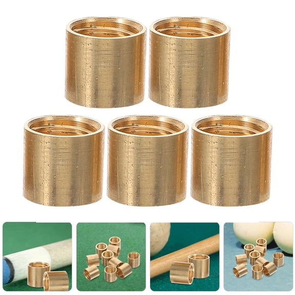 HOMEMAXS 5PCS Billiard Cue Tip Replacement Kit Heavy Duty Copper Screws Screw-On Pool Cue Tips for Pool Cue Repair and Maintenance Billiard Accessories