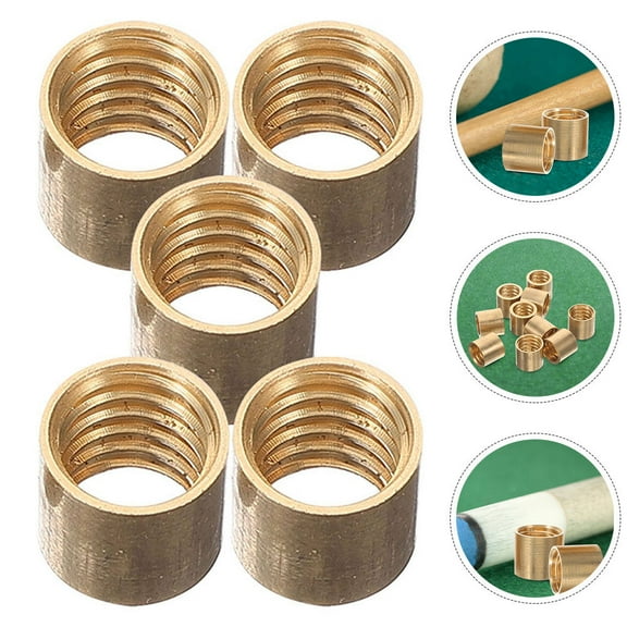 HOMEMAXS 5PCS Pool Cue Repair Tools Set Heavy Duty Copper Screws Screw-On Billiard Cue Tips for Pool Stick Tip Replacement for Billiard Enthusiasts