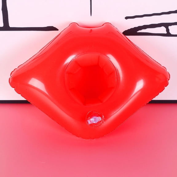 5PCS Water Beer Holders PVC Inflatable Red Cup Float Mats Beer Trays for Water Party Pool Beach