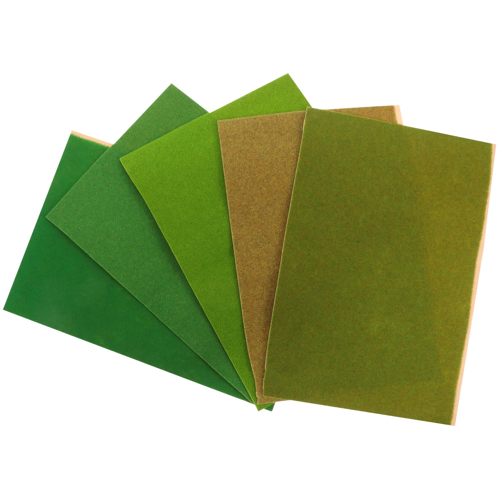 HOMEMAXS 5Pcs Artificial Turf Craft Sand Table Turf Model Decoration ...