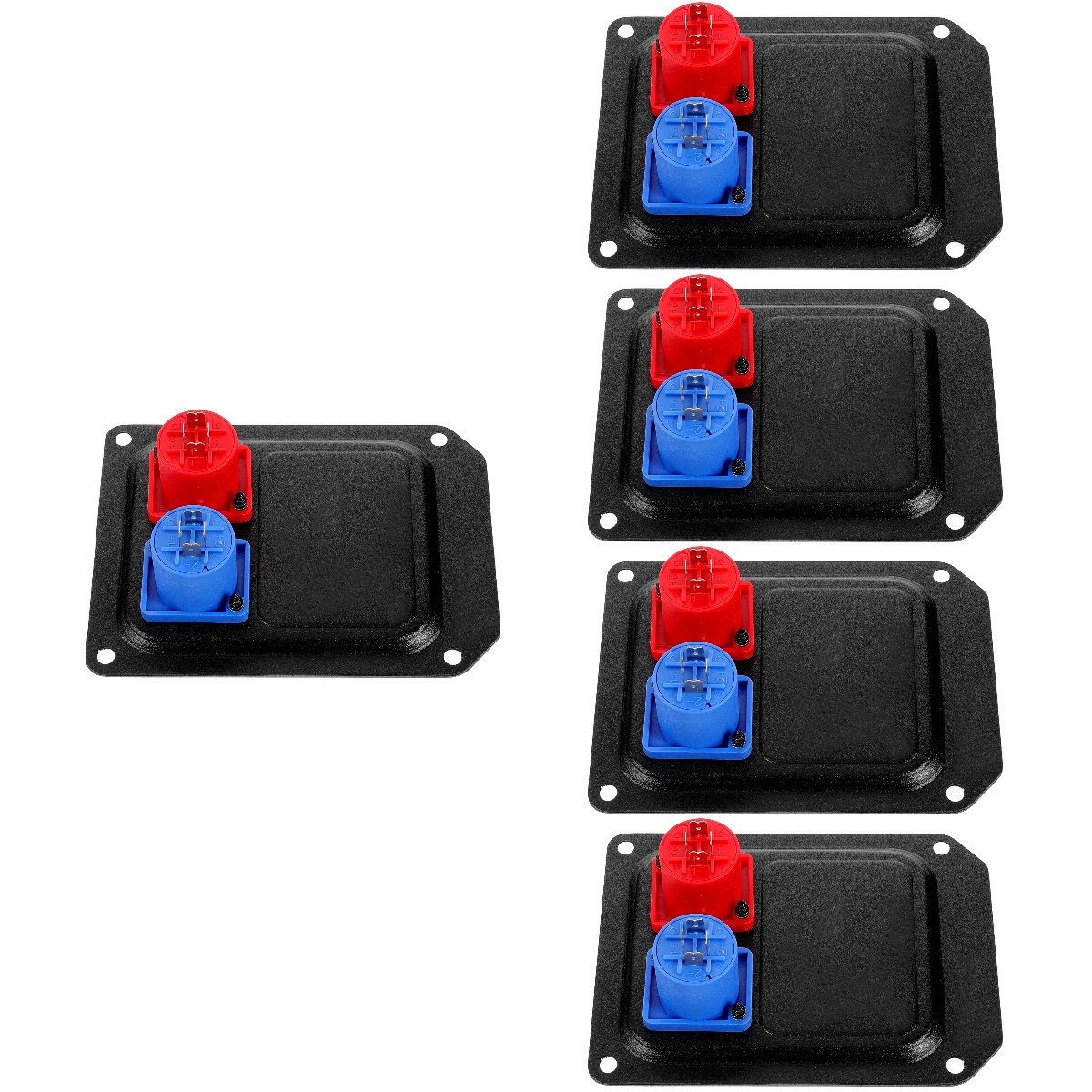 HOMEMAXS 5pcs Audio Speaker Double Holes Panel Mount Socket Connector ...
