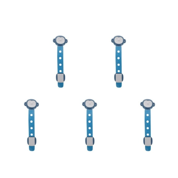 HOMEMAXS 5pcs Baby Proof Cabinet Locks Child Safety Strap Locks Baby Proofing Latches Drawer Door Fridge Oven Toilet Seat Kitchen Appliance Trash Can Locks Blue