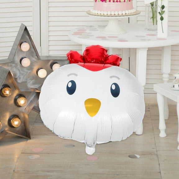 HOMEMAXS 5pcs Chicken Balloons Fun Farm-Themed Balloons Inflatable Farm Animal Decorations for Kids Birthday Party Supplies Baby Shower