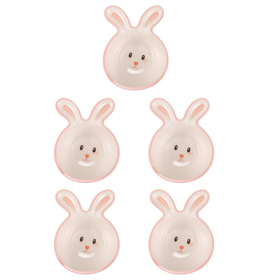 5pcs Easter Bunny Bowl for Serving Fruit Plates Candy Plates Snacks Bowl Easter Serving Dish Plate Animal Shaped Tableware for Holiday Parties