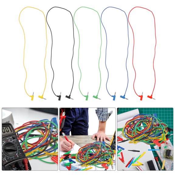 HOMEMAXS 5pcs Electrical Test Wire Banana Plug Test Leads Test Cable Leads For Multimeter