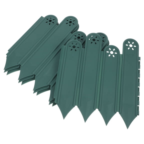 HOMEMAXS 5pcs Garden Border Edging Decorative Set Plastic Lawn Fence For Landscaping And Flower Beds Border Fence For Flower Beds Small Fencing For Garden Border