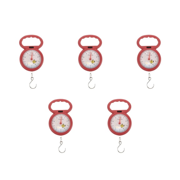 5pcs Hanging Scale For Farms Portable Spring Scale Portable Crane Scale Portable Fish Weighing Scale Scale Luggage Weight Scale With Hook