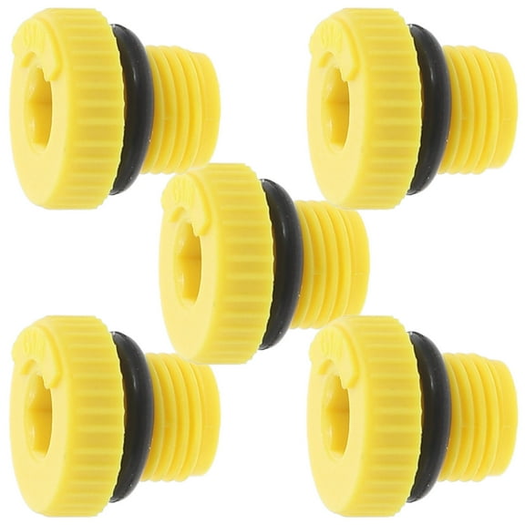 HOMEMAXS 5pcs Hydraulic Thread Plug Threaded Hexagonal Sealing Screw End Cap Hole Caps (G 1/8)