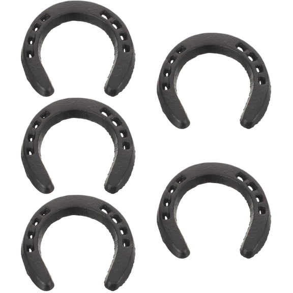 HOMEMAXS 5pcs Iron Horseshoe Pendant Horseshoe Shaped Cast Iron Wall Decor Horseshoe Wall Hanging
