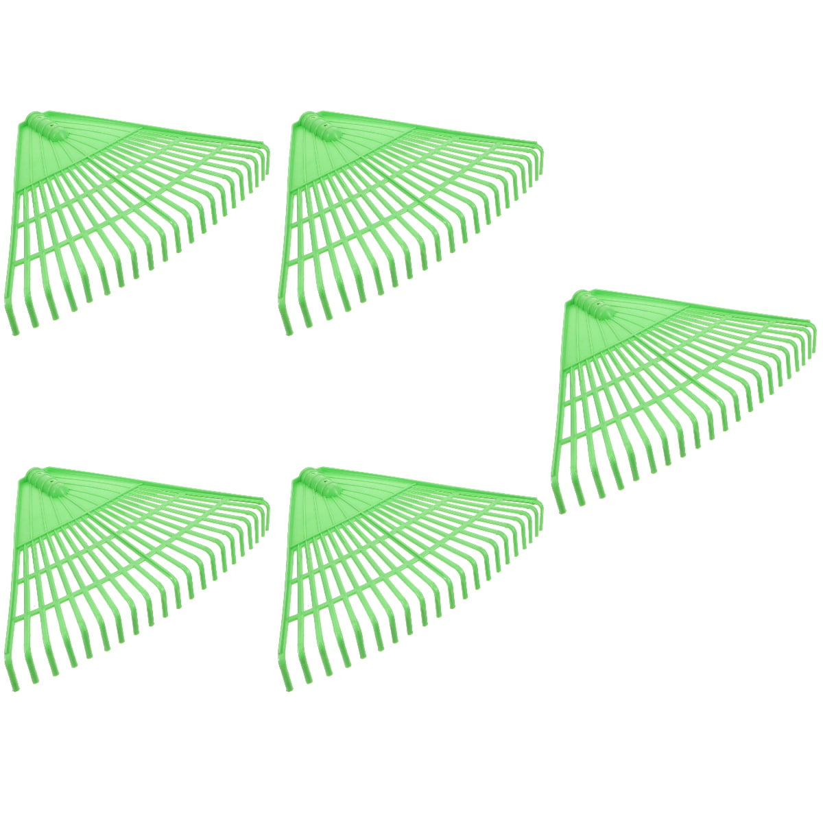 HOMEMAXS 5pcs Plastic Gardening Shrub Rake Sanitation Leaf Rake ...