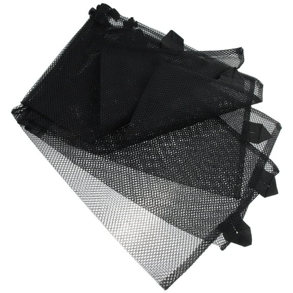 HOMEMAXS 5pcs Portable Travel Net Bags with Drawstring Mesh Polyester Storage Bag