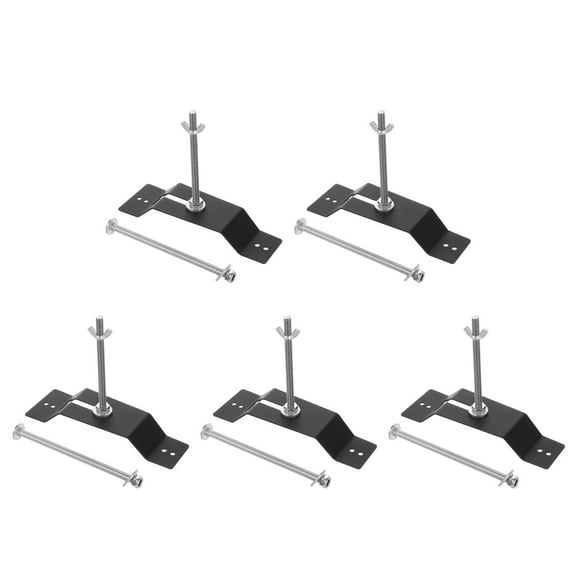 HOMEMAXS 5pcs Spare Tire Carrying Bracket Wall Mounted Tire Carrier Rack Wheel Bracket Trailer Spare Tire Mount Trailer Wheel Bracket Kit Metal Trailer Tire Holder
