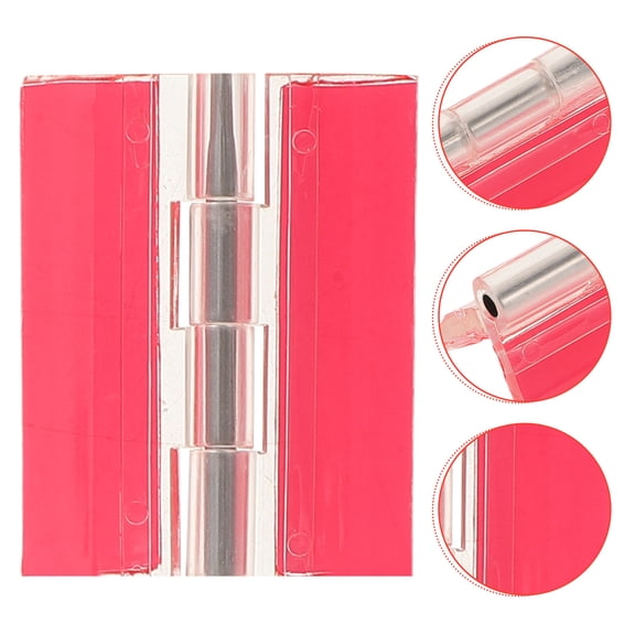 HOMEMAXS 5pcs Transparent Acrylic Small Hinges for DIY Crafts Reliable Adhesive Stainless Steel Axle