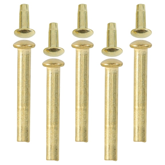 HOMEMAXS 5set Folding Hand Fan Axle Rivet Nail And Nut Repair Kit Handheld Fans Solid Shaft Replacement Fastener For Diy Handmade Bamboo Paper Dried Flower Fan
