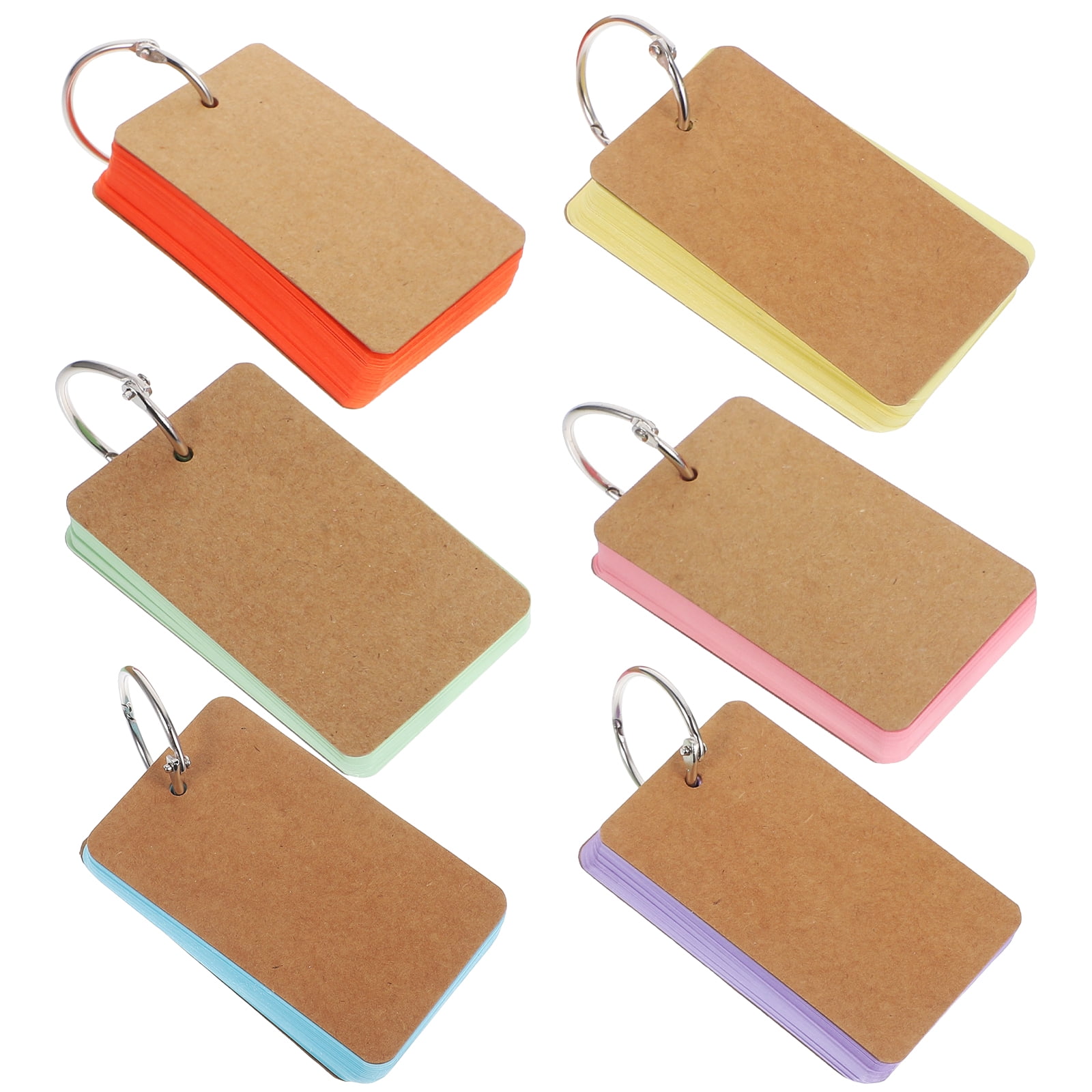 HOMEMAXS  6 Books Blank Note Card Credit Cards Talking Flash Index Office