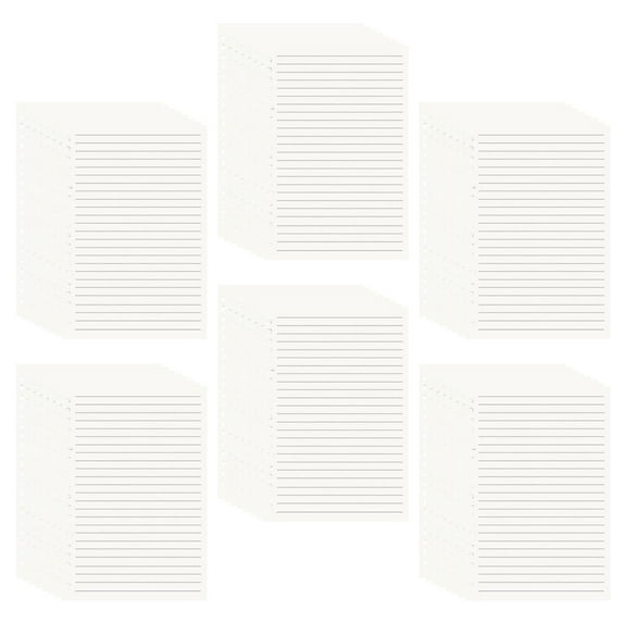 HOMEMAXS 6 Books of Notepad Replacement Refills Loose Leaf Notebook Paper Planner Refill Binder