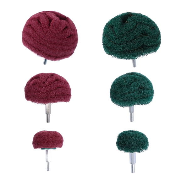 6 Pcs Abrasive Wheels Rotary Tool Accessories De Burr Tools Rust Remover Red