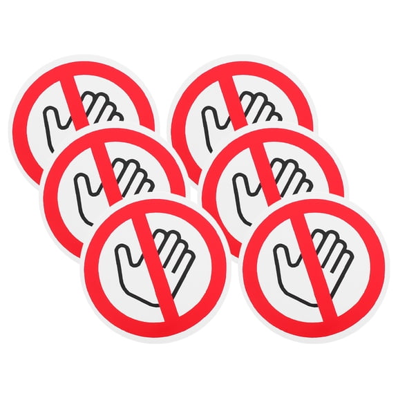 HOMEMAXS 6 Pcs Display Board Bracket Anti-touch Safety Sign