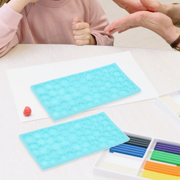 HOMEMAXS 6 Pcs Embossing Pad Ceramic Texture Template Reusable Clay Molds 14.2X7cm