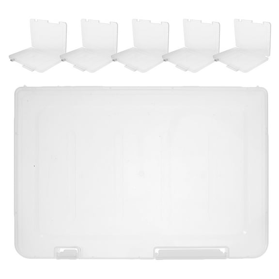 Minkissy File Storage Boxes File Storage Organizer Transparent 6Pcs