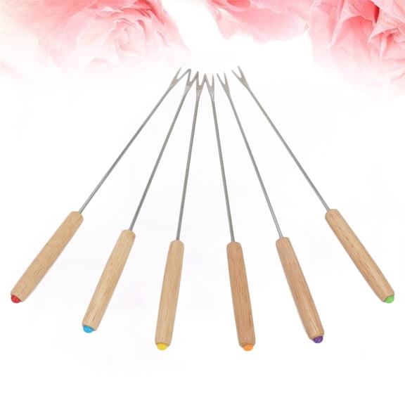 BEADCEST Grilled Meat Skewer Roasting Sticks 6Pcs