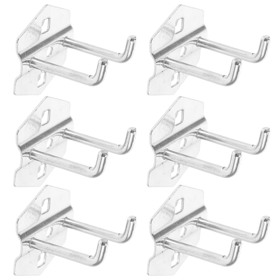 6 Pcs Hanger Hook Tool Office 6.00X5.50X5.50CM Silver