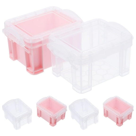 HOMEMAXS  6 Pcs Jars with Lids Small Storage Bins Box Travel