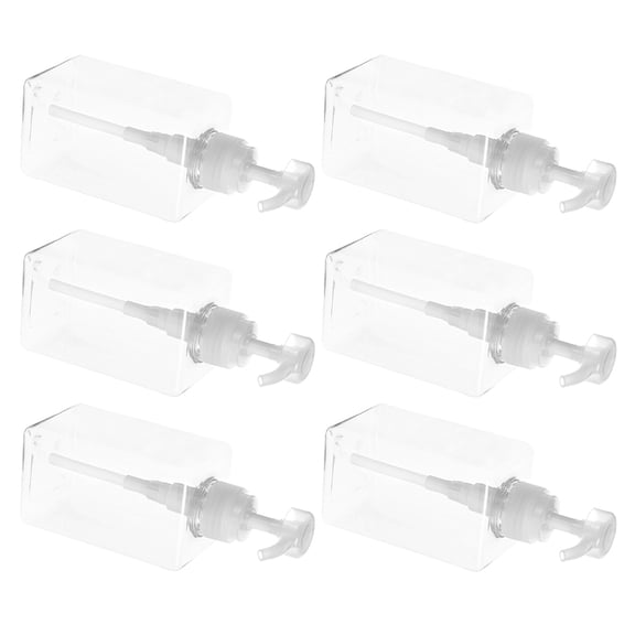 HOMEMAXS 6 Pcs Lotion Bottle Bathroom Shower Dispenser Soap with Pump Travel Transparent