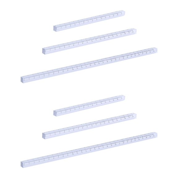 HOMEMAXS 6 Pcs  Math Ruler Measuring Tool Geometry Tools Clear Math Class Measuring Rulers
