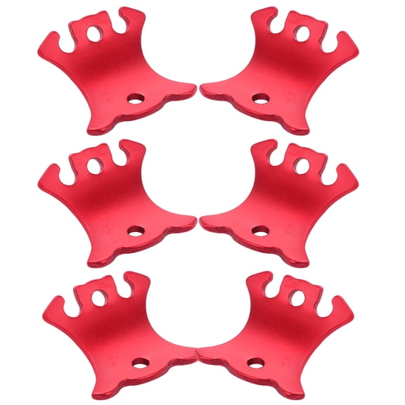VERDANVERSE Rope Adjuster Slip Prevention Red Aluminum Alloy 6pcs