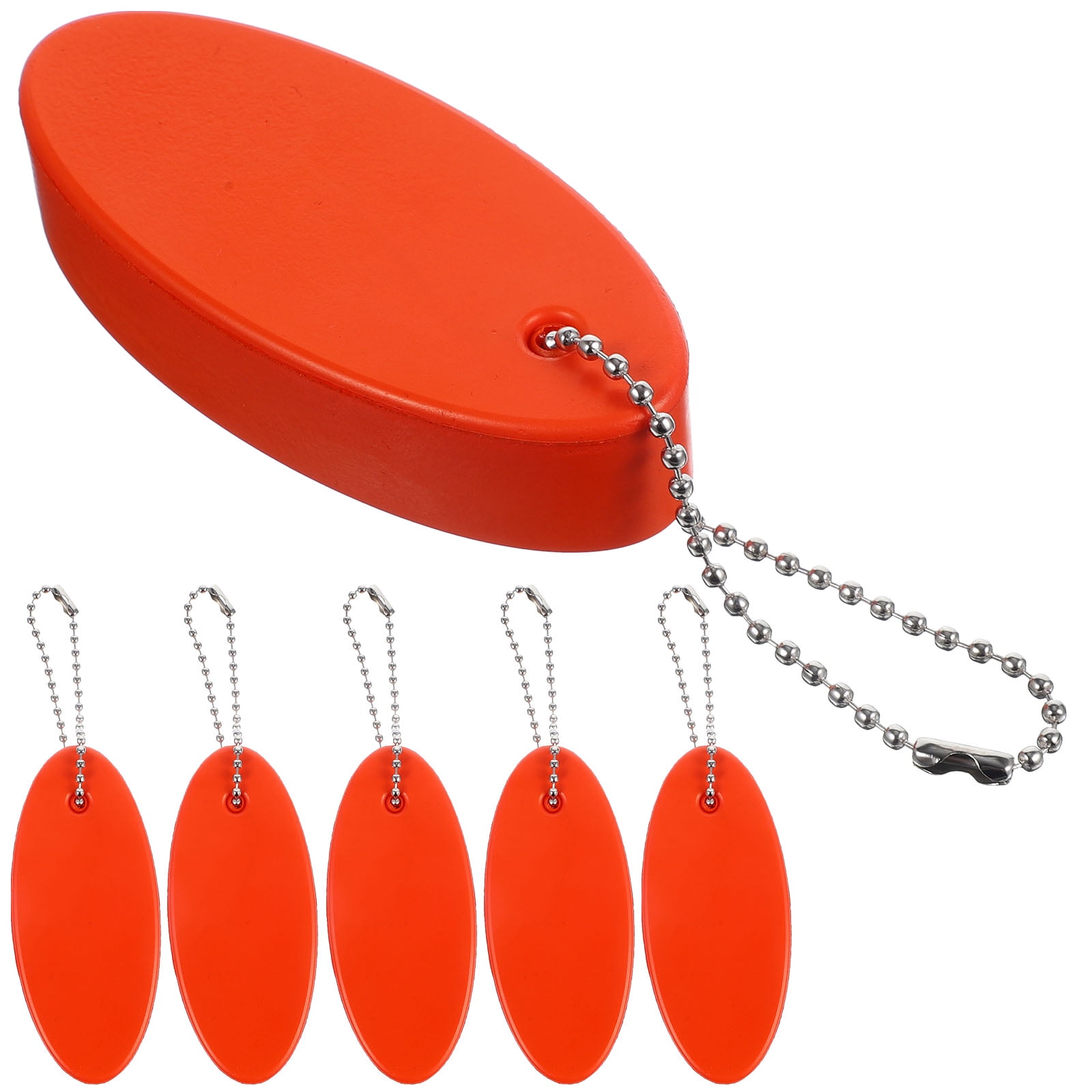 Key Floaty 6 Pcs Oval Key Ring Creative Chain Floating Keychain Floats Floaters ...
