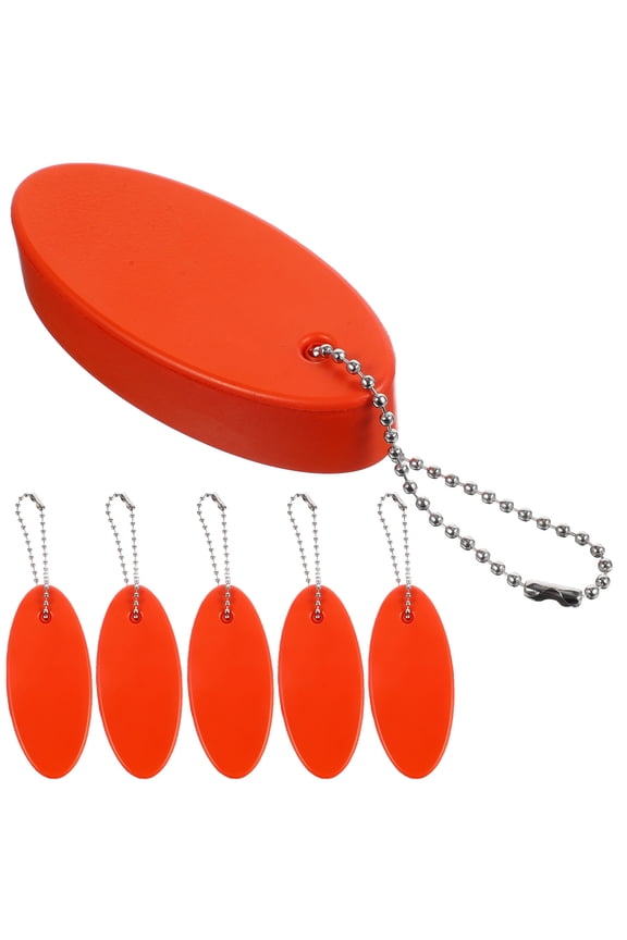 6 Pcs Oval Key Ring Creative Chain Floating Keychain Floats Floaters Buoy
