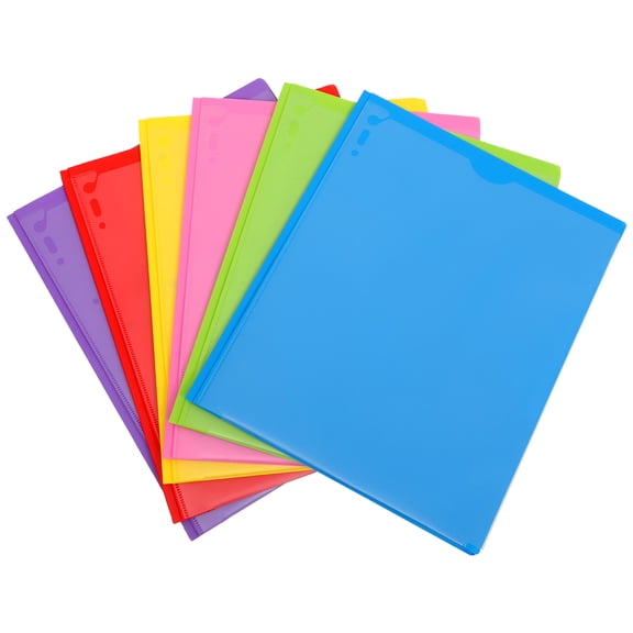 HOMEMAXS 6 Pcs Pastel Binders Heavy Duty Poly Pockets Folder Office 29.7X24.1X1CM