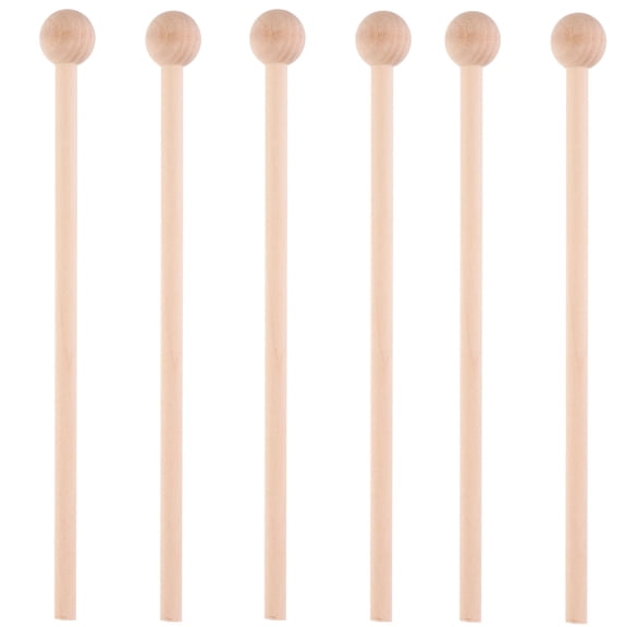 6 Pcs Percussion Sticks Wood Mallet Xylophone Hand Drum