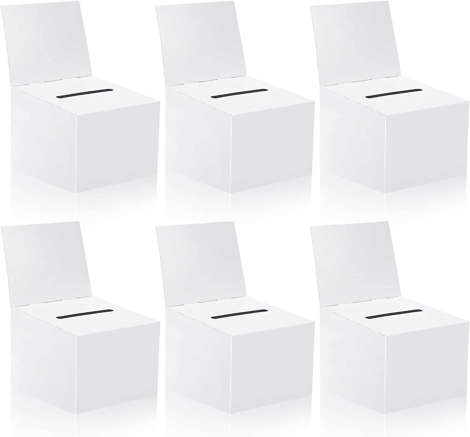 HOMEMAXS 6 Pcs Raffle Boxes Voting Boxes Ballot Boxes Cardboard Boxes