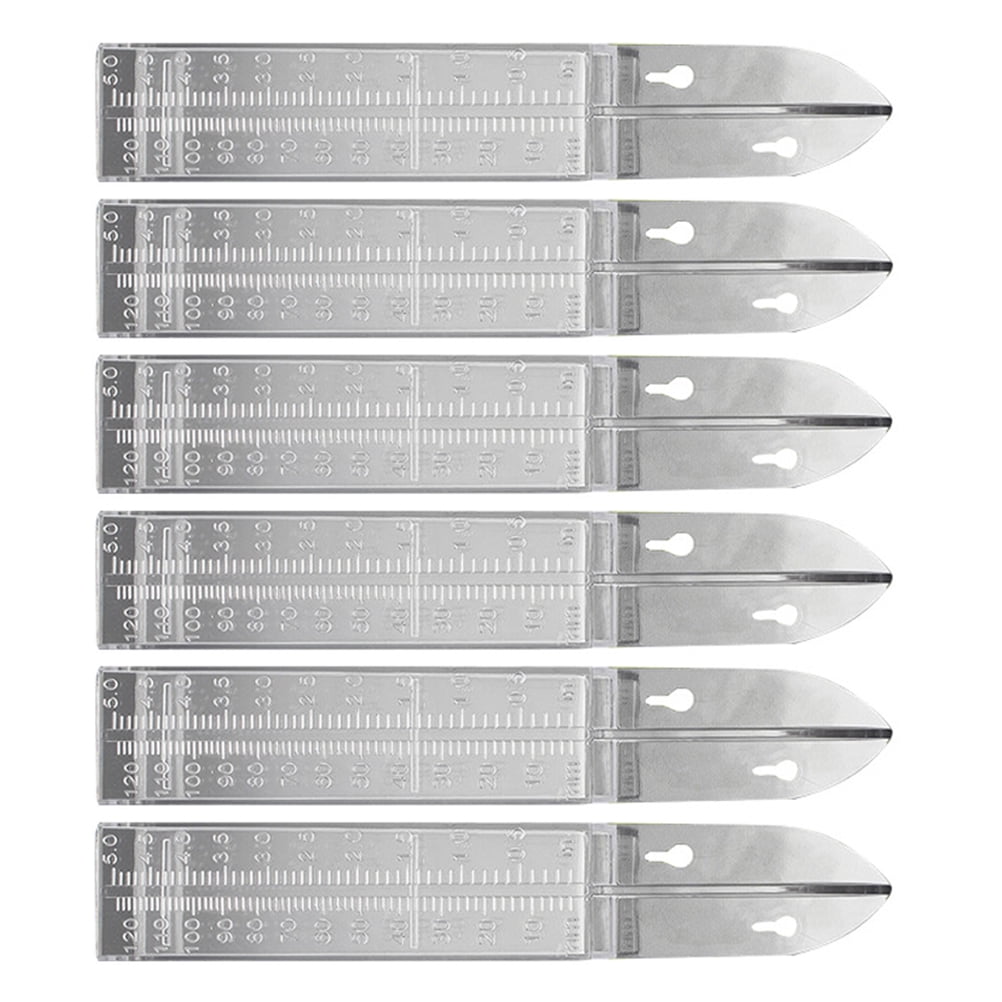 BEADCEST Transparent Rain Measure Tube Plastic 6 Pcs
