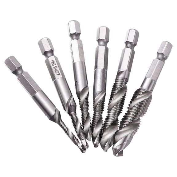 HOMEMAXS 6 Pcs Screw Tapping Tool Impact Driver Bits Drill Set Metric Thread and