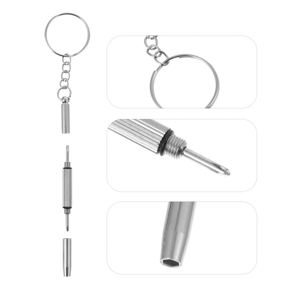 6 Pcs Screwdriver Set Glasses Screwdrivers Flat Head Silver