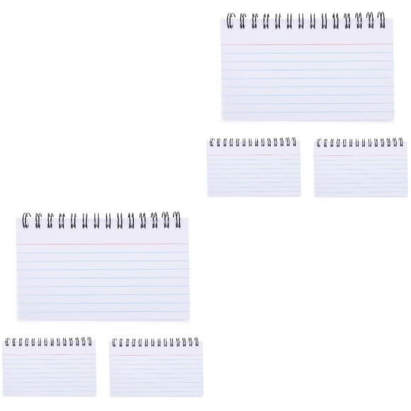 HOMEMAXS 6 Pcs  Small Notepads Small Index Card with Rings Pocket Note Pads Small Spiral Words Notepad