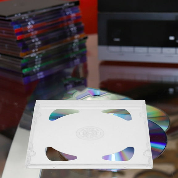 HOMEMAXS 6 Pcs Storage Boxes with Lids CD Case Travel 14.20X12.40X0.95CM