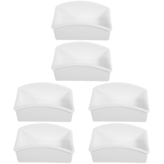 HOMEMAXS 6-Piece Acrylic Tea Bag Organizer Box for Instant Coffee & Tea Packet Storage, Arc Design Holder for Kitchen