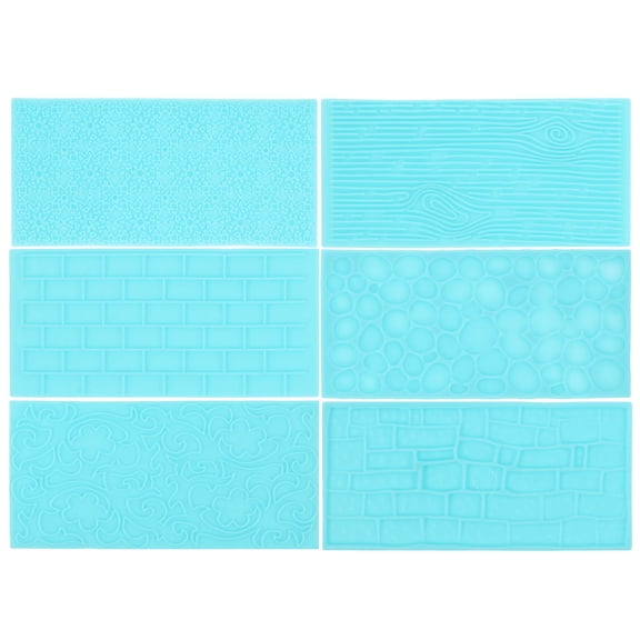 HOMEMAXS 6 Pcs Texture Mat for Earrings Clay Impression Artwork Decoration Pottery Molds