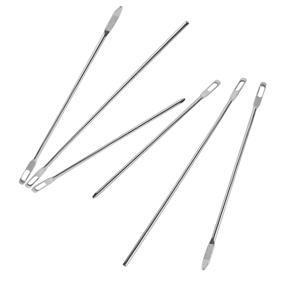 WEUVEB 6Pcs Versatile Drawstring Pants Threader Tool Plated Silver Titanium Steel for Home Sewing