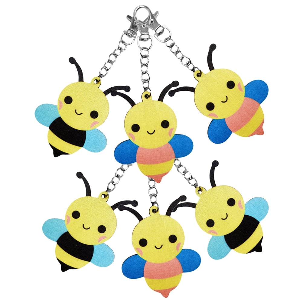 HOMEMAXS 6 Pcs Tote Bee Keychain Lovers Baby 7.00X6.00X0 HOMEMAXS 6 Pcs Tote Bee Keychain Lovers Baby 7.00X6.00X0
