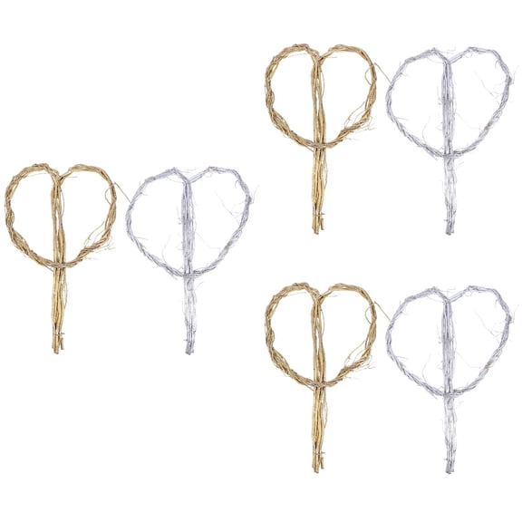 6 Pcs Wicker Wreath Frames DIY Bouquet Frames Flower Shop Supplies Floral Frames