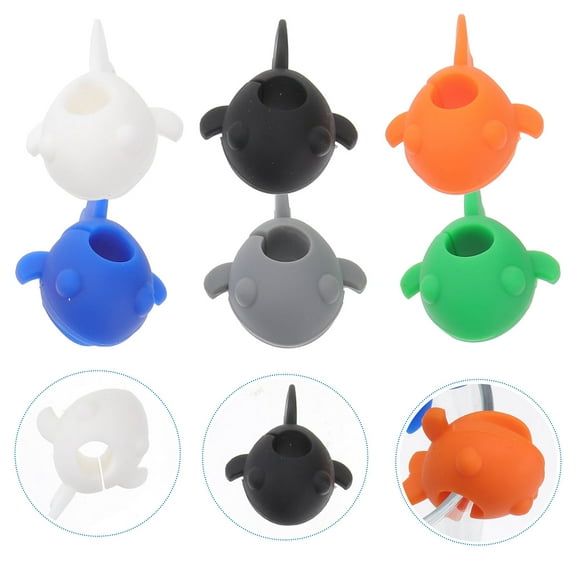 6 Pcs Wine Accessories Glass Logo Heat-resistant Drink Charms