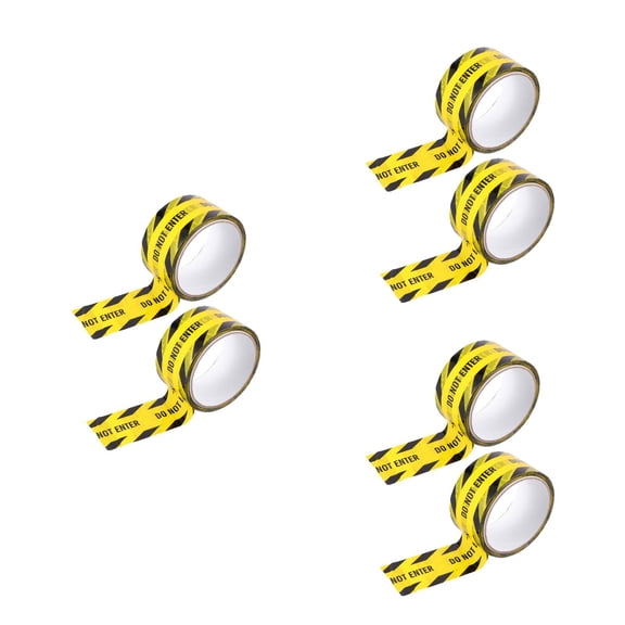 6 Rolls of Outdoor Warning Tape Self Adhesive Warning Tape Wear-resistant Tape DIY Caution Tape Marking Tape Warning Tape Safety Tape Multi-use Warning Tape Paper Caution Tape