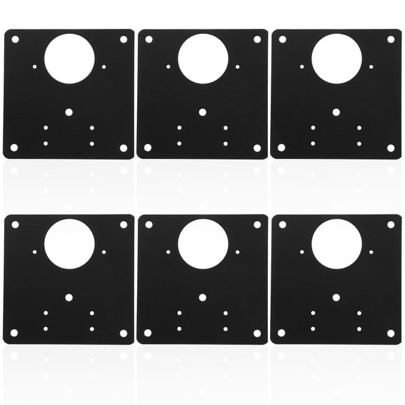 OULII Black Cabinet Hinge Repair Plate 6Sets for Kitchen Cupboard Doors