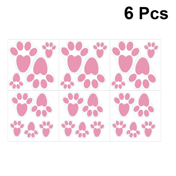 HOMEMAXS Easter Wall Stickers Decorate with Cute Cartoon Rabbit Made of PVC Pink Easy to Apply 6